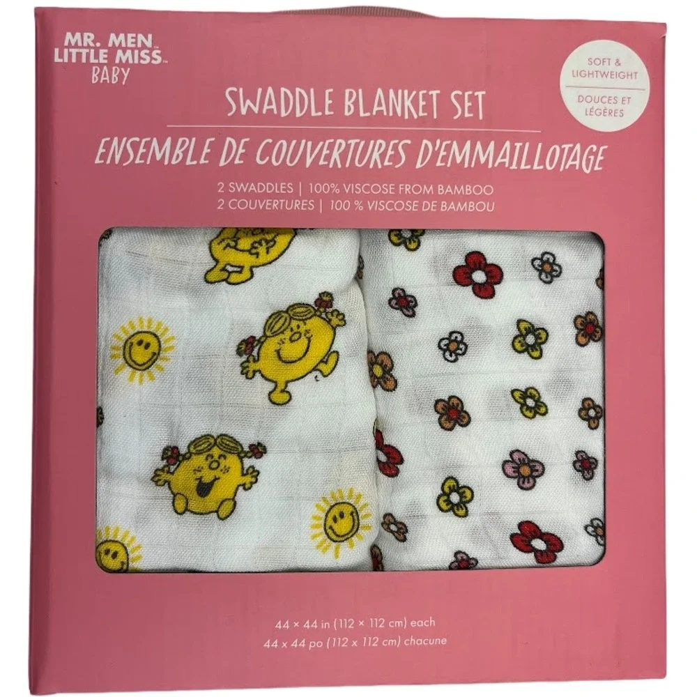 JuJuBe Little Miss Sunshine Baby Girl Blanket Lot Bamboo Swaddle Plush Satin NWT